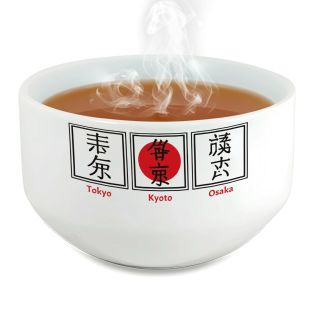 Bol petit déjeuner céramique blanche - Pays Japon Triptyque - 600 ml. Compatible micro-ondes et lave-vaisselle