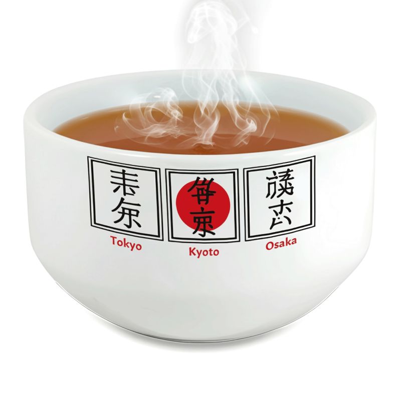 Bol petit déjeuner céramique blanche - Pays Japon Triptyque - 600 ml. Compatible micro-ondes et lave-vaisselle Bol petit déjeuner céramique blanche - Pays Japon Triptyque - 600 ml. Compatible micro-ondes et lave-vaisselle