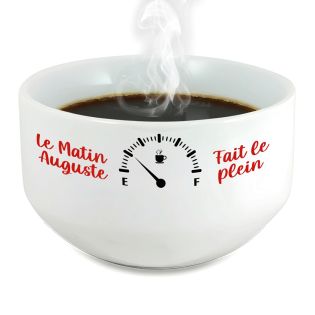 copy ofBol petit déjeuner personnalisé céramique blanche - message humoristique ou tendre - 600 ml, micro-ondes et lave-vaisse
