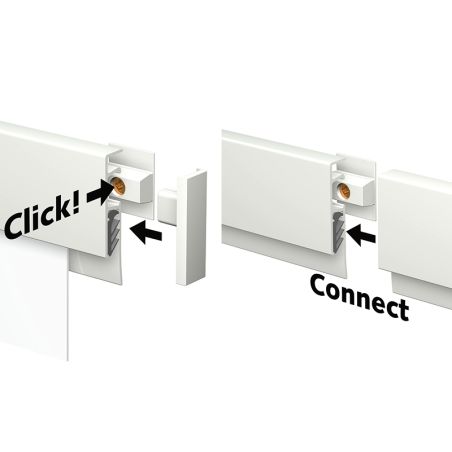 embout Info rail blanc