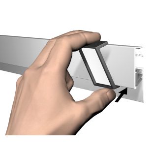 Pack 10 Clips noir pour Info Rail