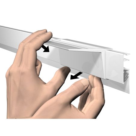 Support Clip blanc Artiteq – Lot de 4 tablettes pour Info Rail