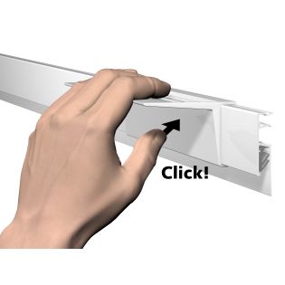 Support Clip blanc Artiteq – Lot de 4 tablettes pour Info Rail
