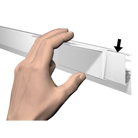 Support Clip blanc Artiteq – Lot de 4 tablettes pour Info Rail