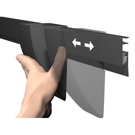 Storage Clip noir Artiteq – Lot de 3 bacs de rangement pour Info Rail