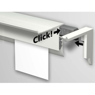 Info Rail + blanc Artiteq 200 cm – Rail d’affichage avec tablette intégrée