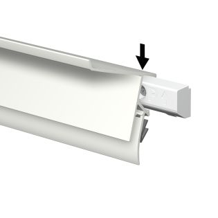 Info Rail + blanc Artiteq 200 cm – Rail d’affichage avec tablette intégrée