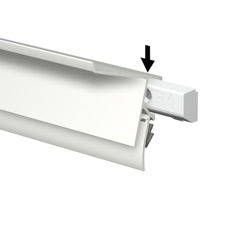 Info Rail + blanc Artiteq 200 cm – Rail d’affichage avec tablette intégrée