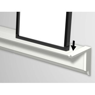 Info Rail + blanc Artiteq 200 cm – Rail d’affichage avec tablette intégrée