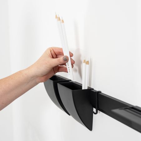 Info Rail Variation Set noir Artiteq – Kit mural avec rails, tablettes et rangement