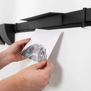 Info Rail Variation Set noir Artiteq – Kit mural avec rails, tablettes et rangement