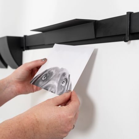 Info Rail Variation Set noir Artiteq – Kit mural avec rails, tablettes et rangement