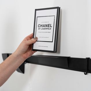 Info Rail Variation Set noir Artiteq – Kit mural avec rails, tablettes et rangement