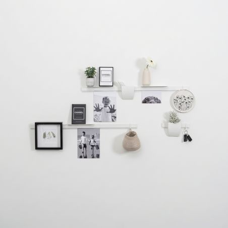 copy ofInfo Rail Variation Set noir Artiteq – Kit mural avec rails, tablettes et rangement