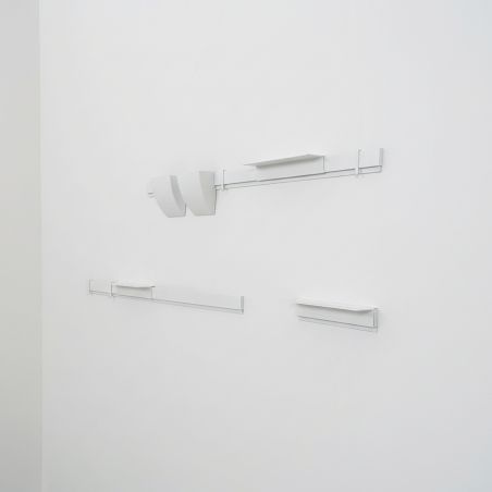 Info Rail Variation Set blanc Artiteq – Kit mural avec rails, tablettes et rangements