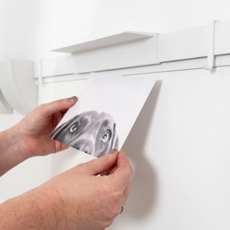 Info Rail Variation Set blanc Artiteq – Kit mural avec rails, tablettes et rangements