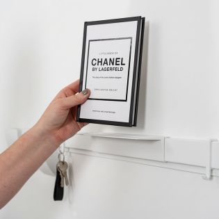 Info Rail Variation Set blanc Artiteq – Kit mural avec rails, tablettes et rangements