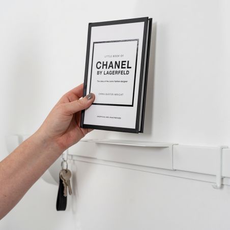 Info Rail Variation Set blanc Artiteq – Kit mural avec rails, tablettes et rangements