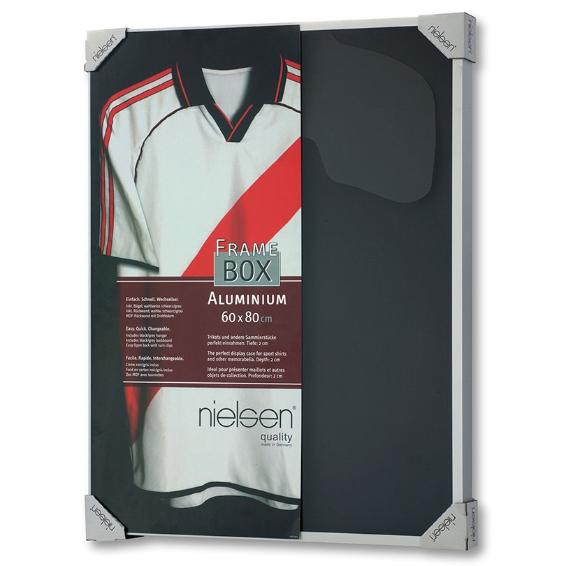 Cadre vitrine Frame Box pour maillot, tshirt, vêtement sport équipe