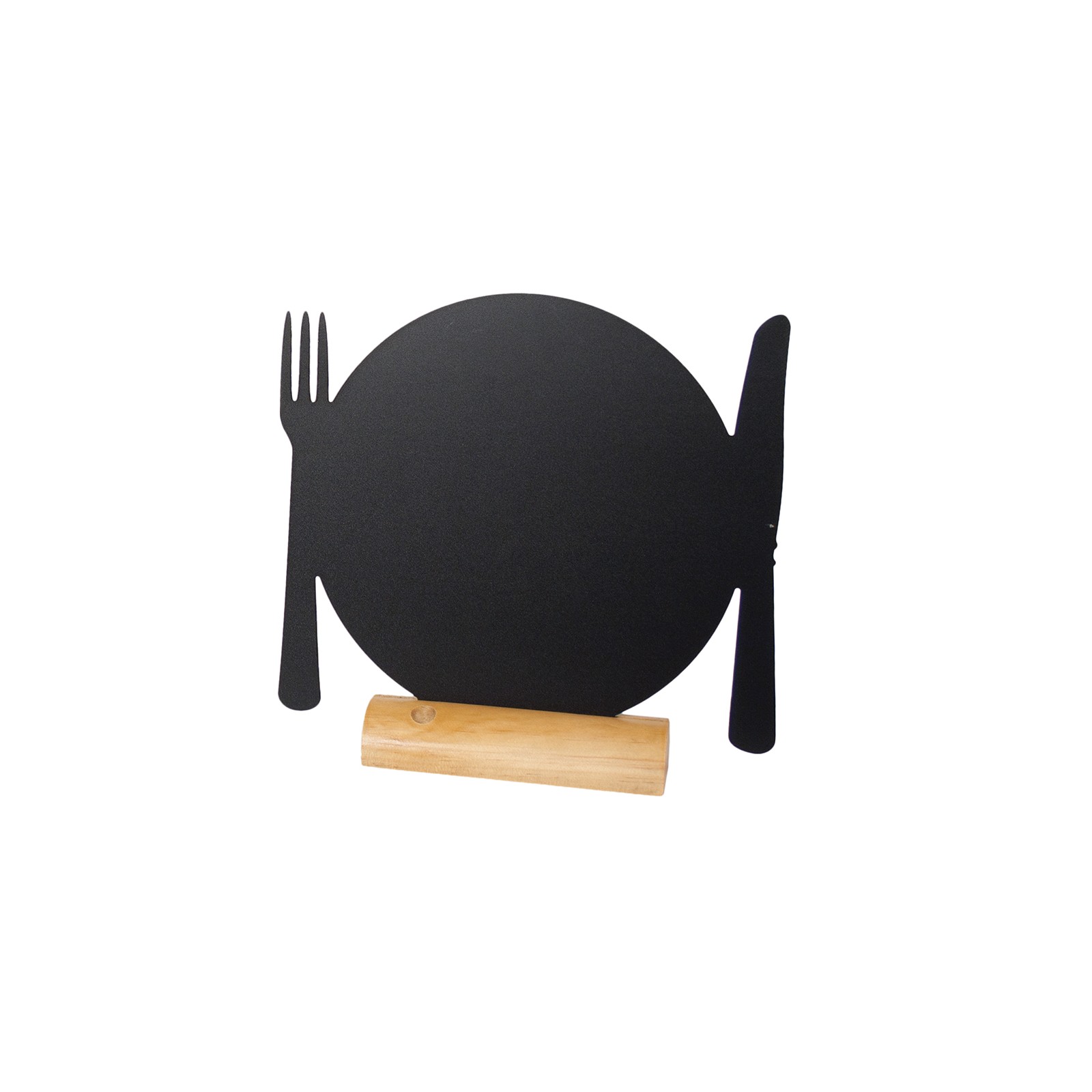 Ardoise De Table En Forme De Cochon - Noir/Teck - Marqueur Craie Inclus