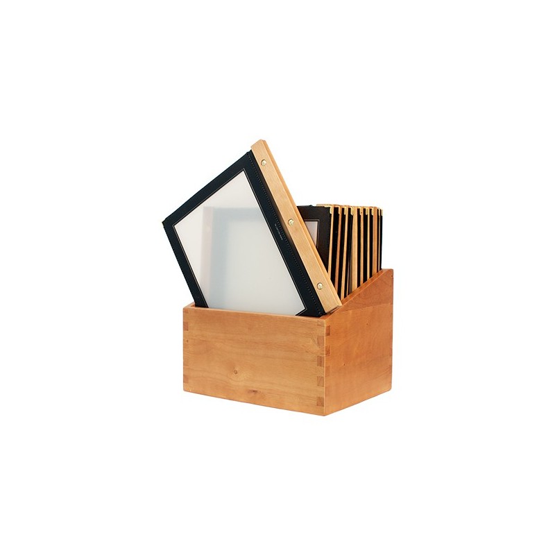 Protège-menus BOX Wood A4 Noir