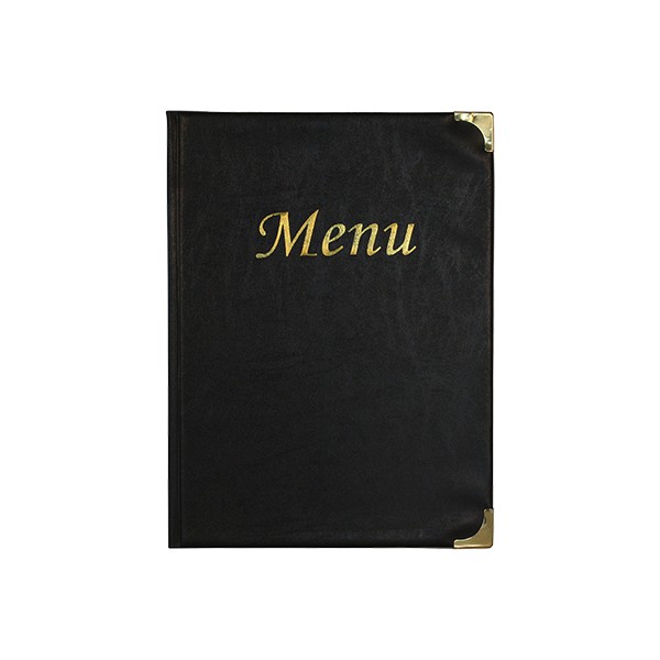 A5 Basic menu cover black