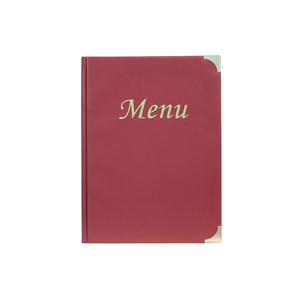 A4 Basic menu cover burgundy