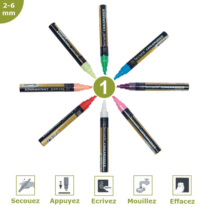 Chalk markers 2-6 mm