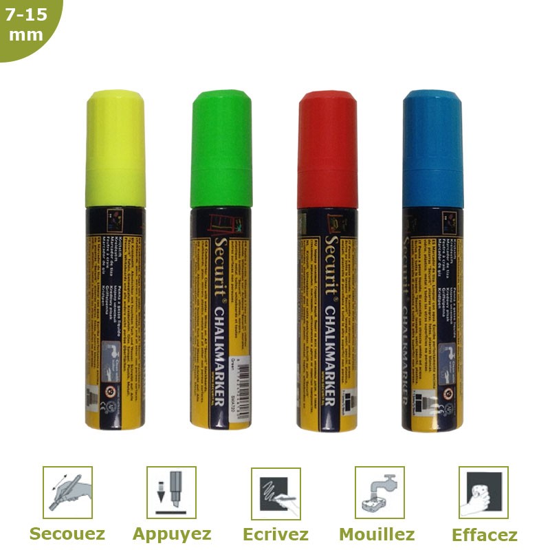 set of 4 chalk markers 7-15 mm