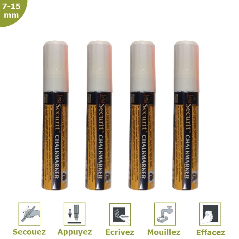 set of 4 chalk markers 7-15 mm