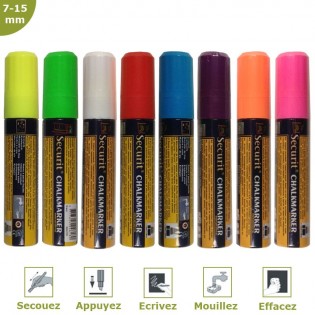 Lot d'étiquettes pour tableau noir, 40 autocollants haut de gamme + (1)  marqueur à encre craie inclus