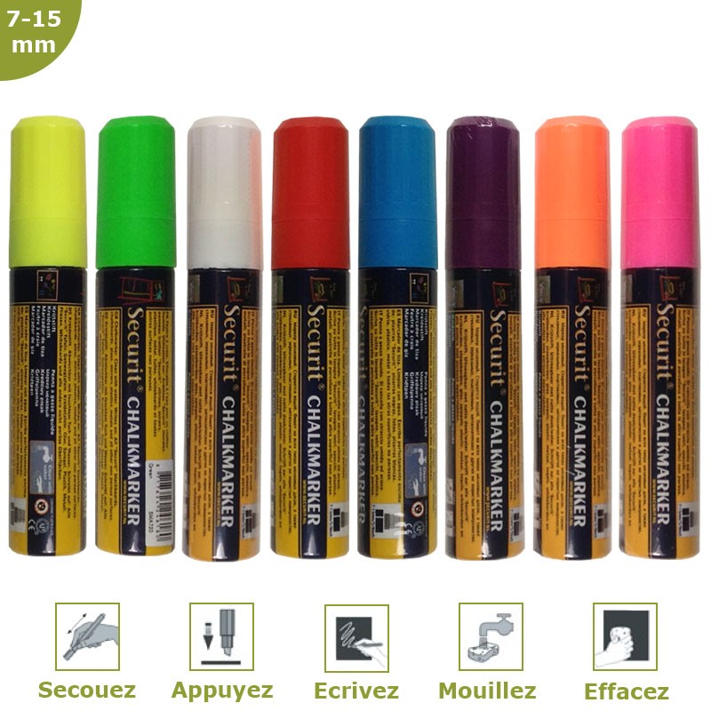 set of 8 chalk markers 7-15 mm
