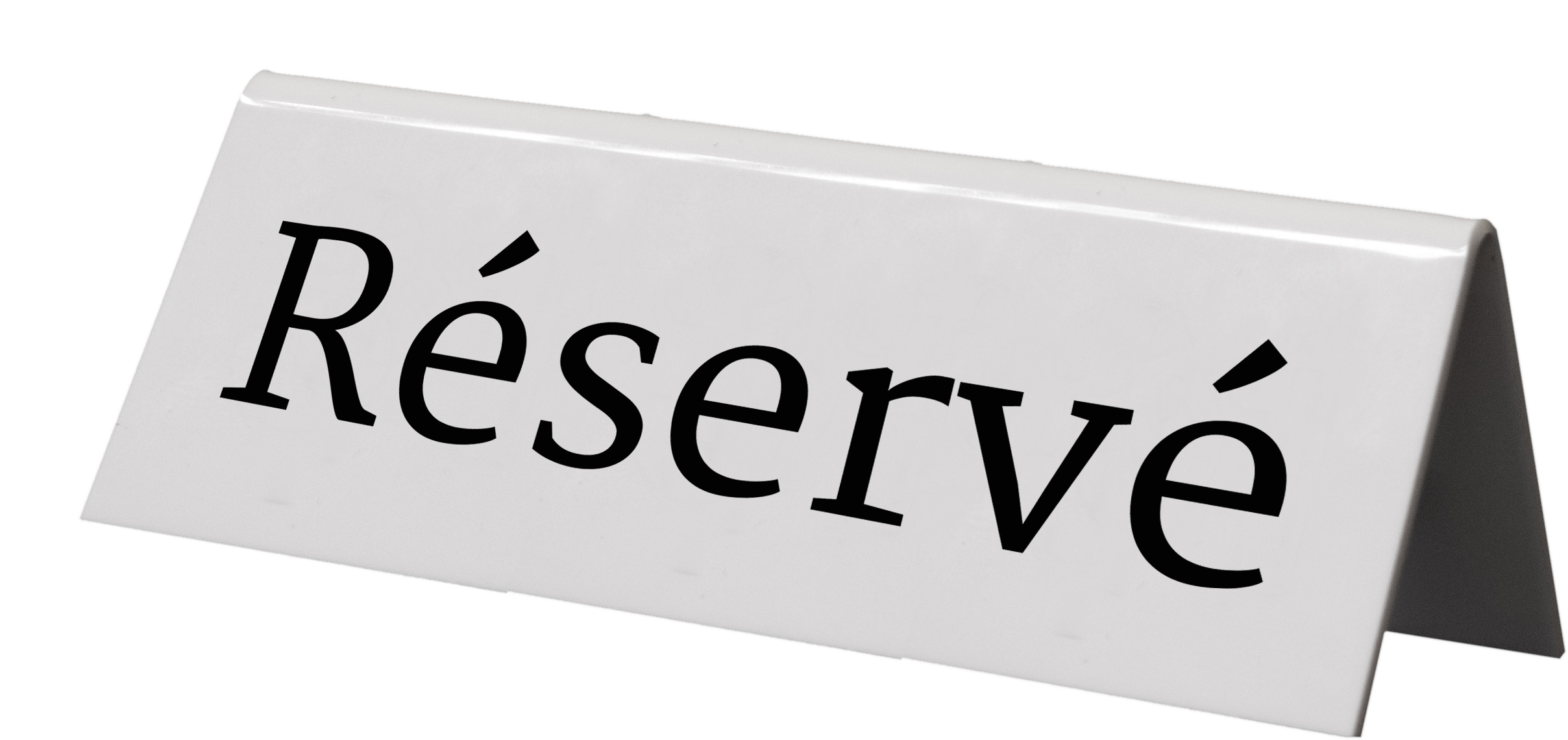 Reserved table easel
