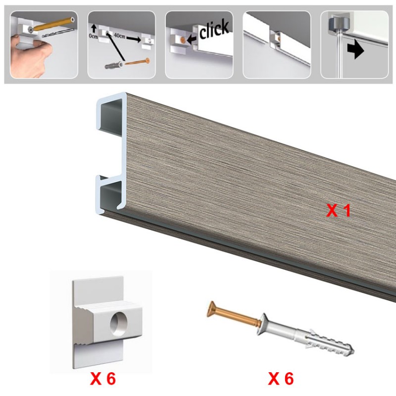Rail cimaise Artiteq Click Rail Rail cimaise Artiteq Click Rail
