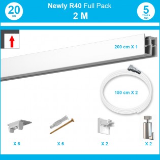 2 mètres : Pack complet cimaise Newly R40