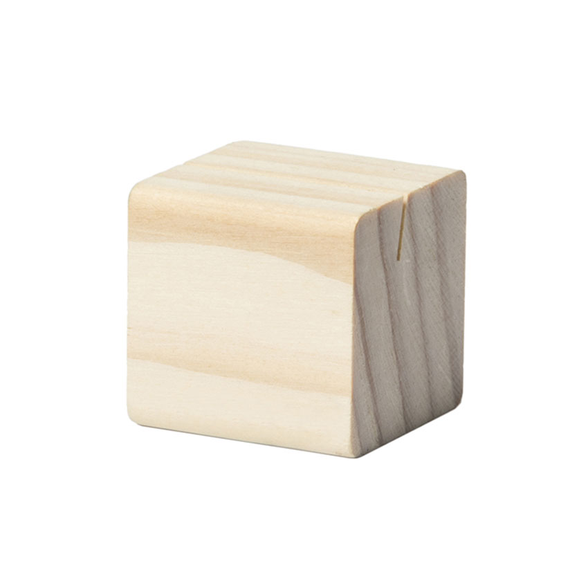 6 supports cube bois pour ardoise Tag