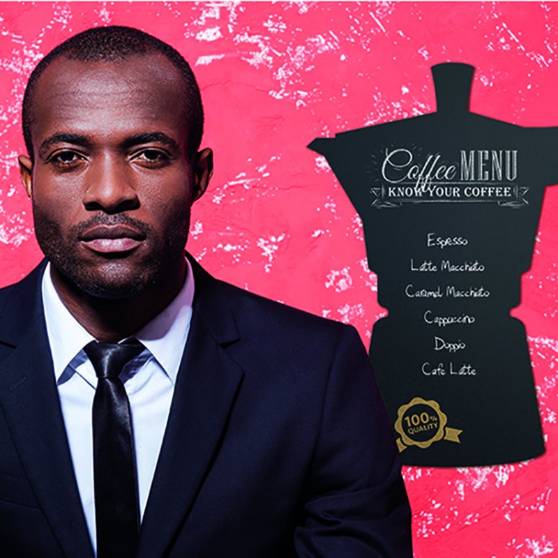 Ardoise murale forme cafetiere