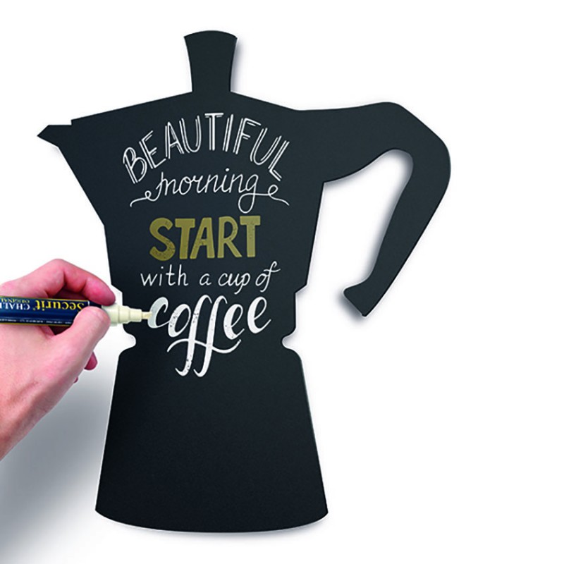 Ardoise murale forme cafetiere