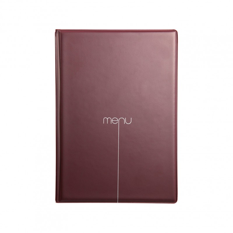Protège-menus A5 bordeaux 4+2 vues Protège-menus A5 bordeaux 4+2 vues