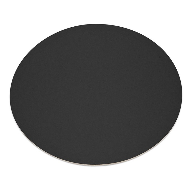 11 sets de table rond Fashion noir aspect lisse