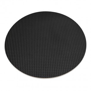 11 sets de table rond PVC noir aspect carbon