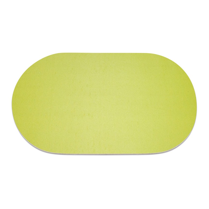 9 sets de table ovale Fashion citron vert aspect lisse