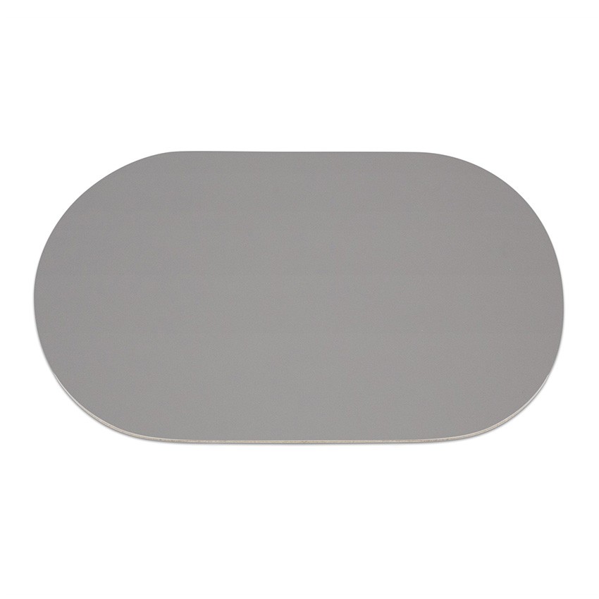 9 sets de table ovale Fashion gris aspect lisse