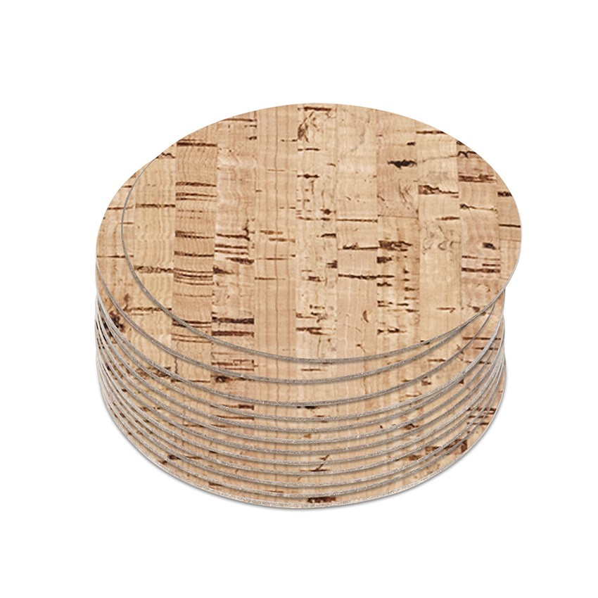 10 Dessous De Verre En Liège - 9cm Diamètre - 3.5mm Épaisseur - Protège Tables