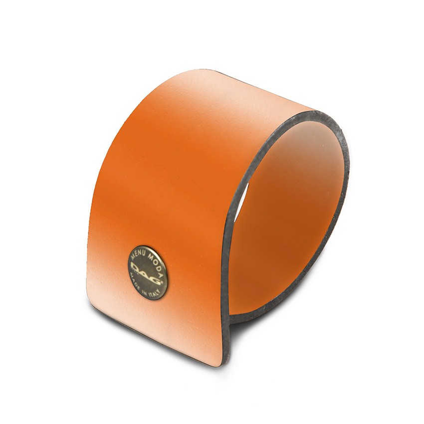 10 ronds de serviette Fashion orange aspect lisse