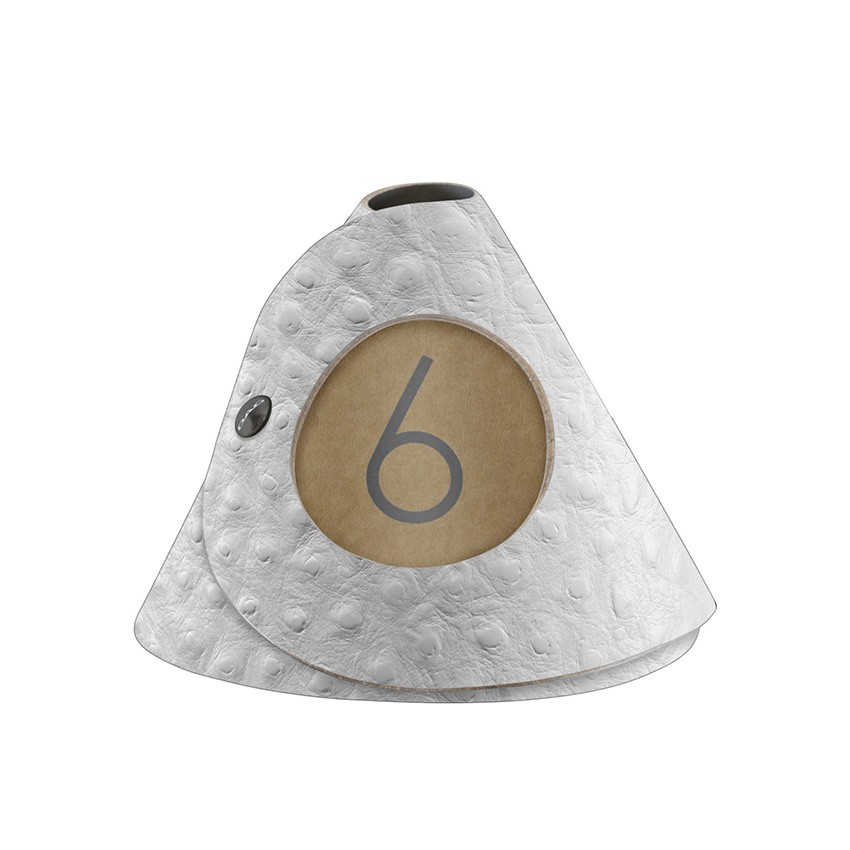 10 cônes de table Fashion blanc aspect peau d'autruche