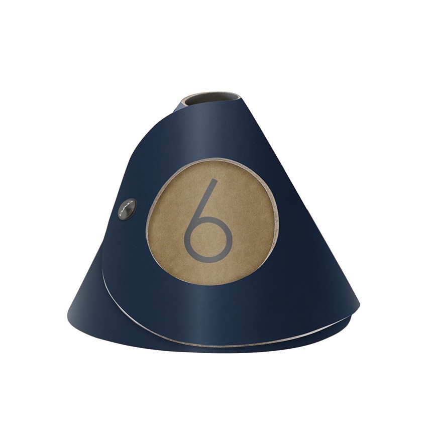 10 cônes de table Fashion bleu aspect lisse