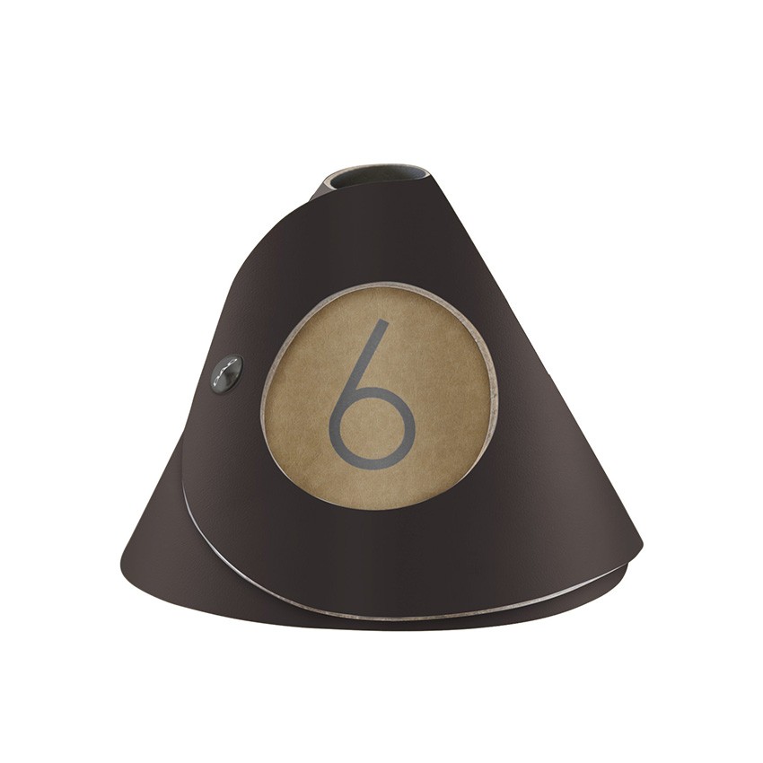 10 cônes de table Fashion marron aspect lisse