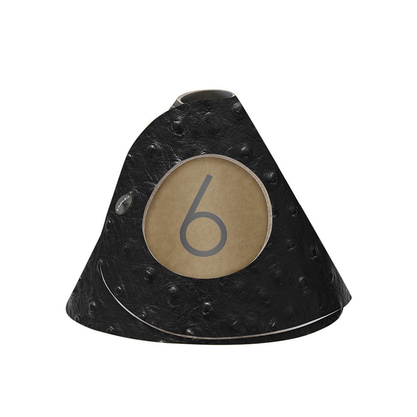 10 cônes de table Fashion noir aspect peau d'autruche