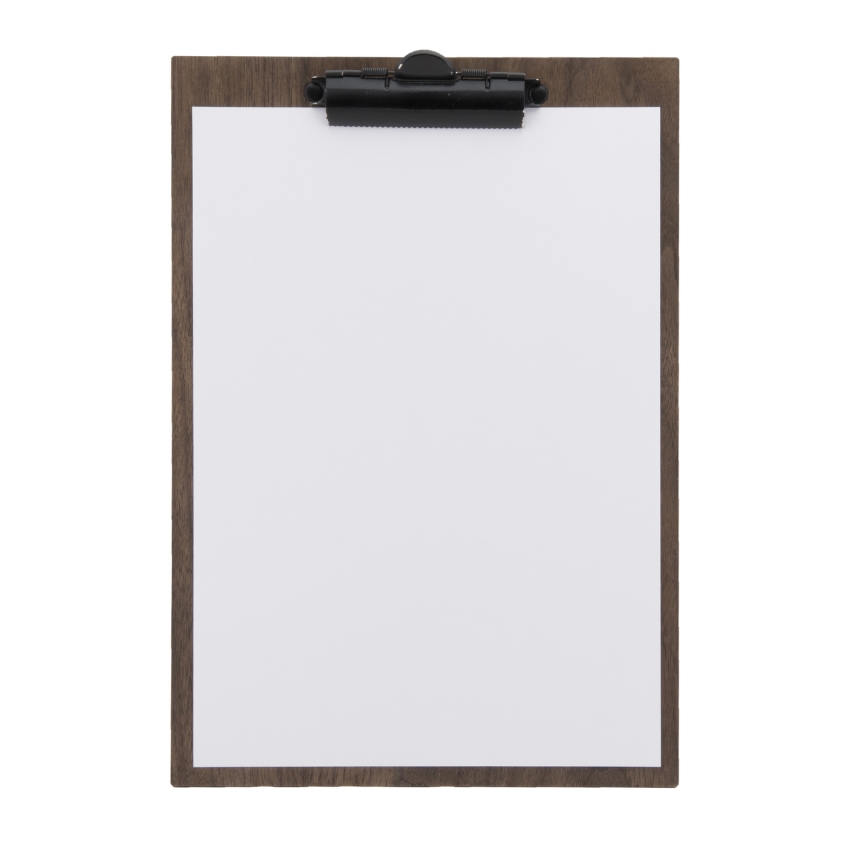 Lot de 10 porte menu protège menu clipboard A4 noyer pour hôtel